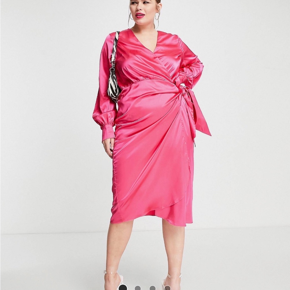 Shocking pink dress. Beautiful for a spring wedding! Worn once.
